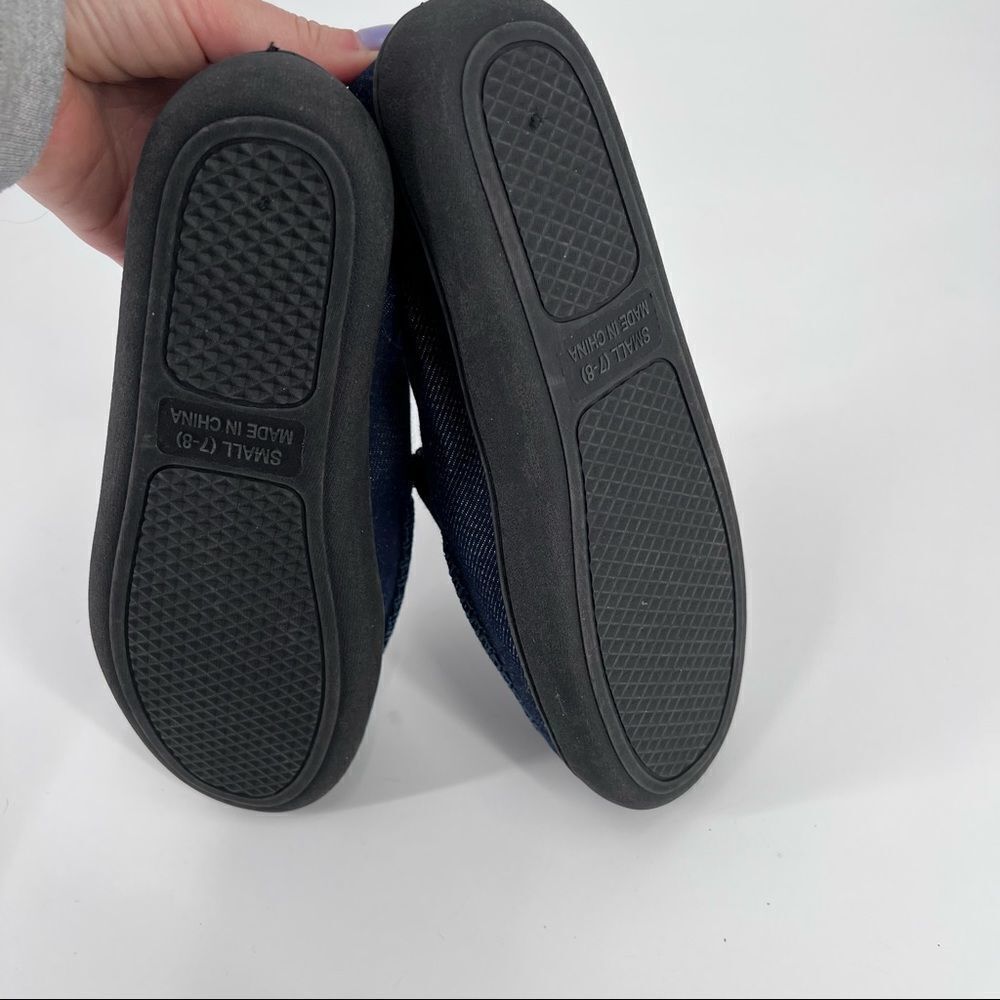 NWOT True Religion Slippers, Denim, Size small 7-8 spell out - Picture 7 of 10